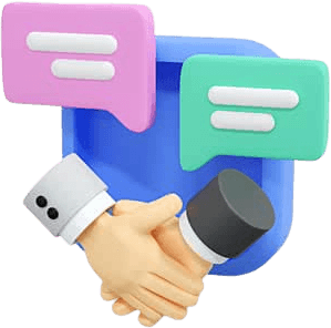 3D Handshake Consultation Icon