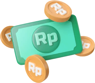3D Rupiah Money & ROI Icon
